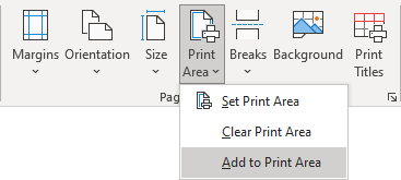 Add to Print Area in Excel for Microsoft 365 Add to Print Area in Excel 365