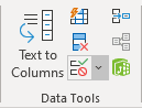 Data Validation button in Excel 365
