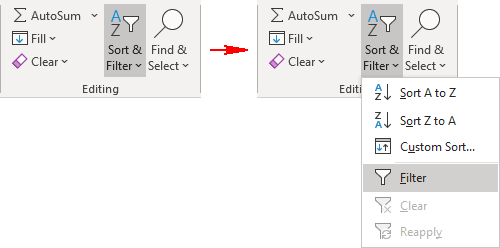 Filter in Excel for Microsoft 365 Filter in Excel 365
