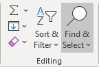Find & Select in Excel for Microsoft 365 Find & Select in Excel 365