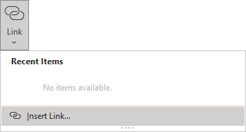 Insert link in Excel 365