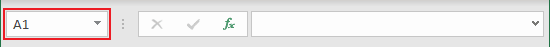 Name box in Excel for Microsoft 365 Name box in Excel 365