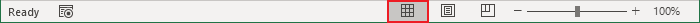 Normal view in status bar Excel for Microsoft 365 Normal view in status bar Excel 365