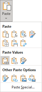 Paste Values in Excel for Microsoft 365 Paste Values in Excel 365