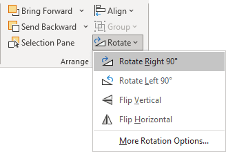 Rotate in Excel 365