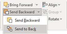 Send to Back shapes in PowerPoint 365