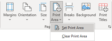 Set Print Area in Excel for Microsoft 365 Set Print Area in Excel 365
