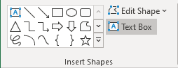 Insert Shapes group in Excel 365