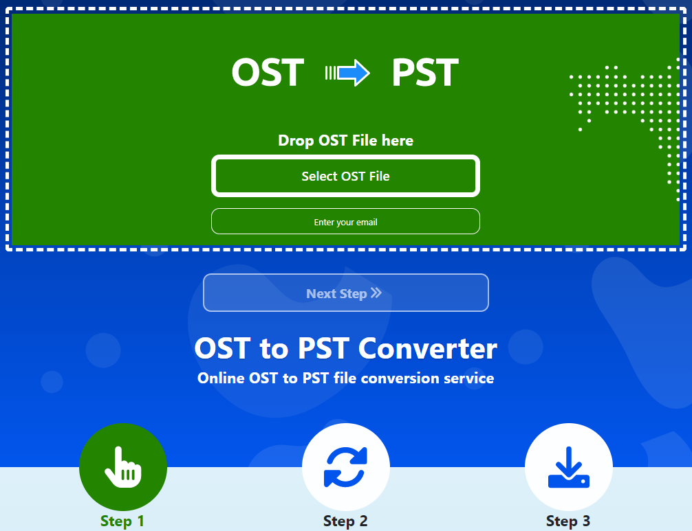Online OST to PST service