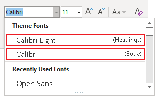 Theme Fonts in PowerPoint 365