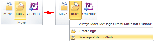 Rules in Outlook 2010