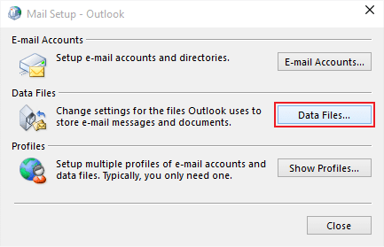 outlook 2016 account settings