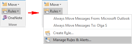 Rules in Outlook 2016