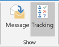 Tracking button in Outlook 2016