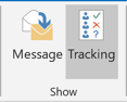 Tracking button in Outlook 2016 Tracking button in Outlook 2016