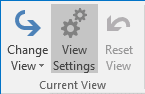 View Settings in Outlook 2016 View Settings in Outlook 2016