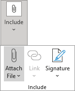 Attach File button 3 in Classic ribbon Outlook 365