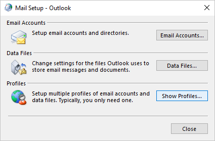 Mail Setup - Show Profiles in Windows 10 Mail Setup - Show Profiles in Windows 10