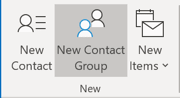 New Contact Group in Outlook 365