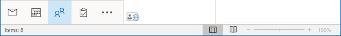 People view icon in Navigation Bar Microsoft 365 People folder icon in Navigation Bar Outlook 365