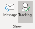Tracking button in Outlook 365