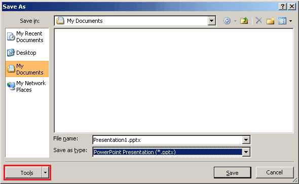 Save as Tools in PowerPoint 2007 Save as Tools in PowerPoint 2007