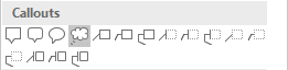 Callouts shapes in PowerPoint 2016