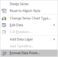 Format Data Point in popup PowerPoint 2016