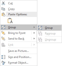 Popup group shapes in PowerPoint 2016