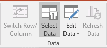 Select data in PowerPoint 2016
