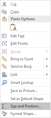 Size and Position in popup PowerPoint 2016