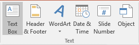 Text Box in PowerPoint 2016