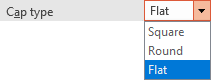 Cap type for Solid line formatting in PowerPoint 365
