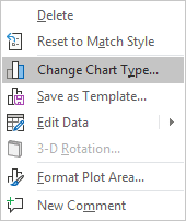 Change Chart Type in popup menu PowerPoint for Microsoft 365 Change Chart Type in popup menu PowerPoint 365