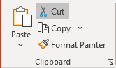 Cut in PowerPoint 365