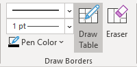 Draw Table button in PowerPoint for Microsoft 365 Draw Table button in PowerPoint 365