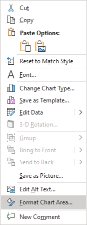 Format Chart Area in popup PowerPoint for Microsoft 365 Format Chart Area in popup PowerPoint 365