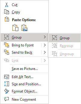 Popup group shapes in PowerPoint for Microsoft 365