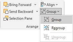 Shape Format group in PowerPoint 365