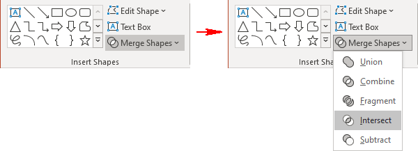 Intersect shapes in PowerPoint for Microsoft 365 Intersect shapes in PowerPoint 365