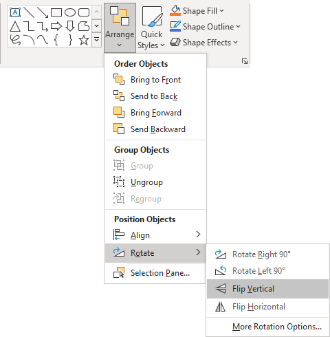 Flip Vertical in PowerPoint 365