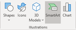 Illustrations group in PowerPoint for Microsoft 365 Illustrations group in PowerPoint 365