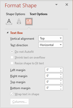 Format Shape pane in PowerPoint 365