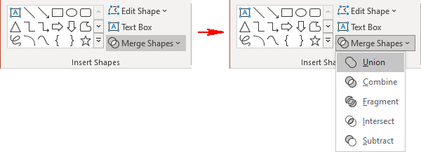 Union shapes in PowerPoint for Microsoft 365 Union shapes in PowerPoint 365