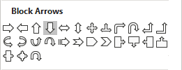 Arrow Down shapes in PowerPoint for Microsoft 365 Arrow Down shape in PowerPoint 365