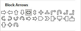 Arrow left-right shape in Excel for Microsoft 365 Arrow left-right shape in Excel 365