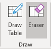 Eraser button in Word 365