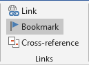 Bookmark in Word 2016