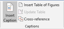 Insert Caption in Word 2016