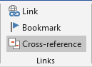 Cross-reference in Word 2016